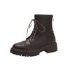 Handsome British Style Slimming Thick Soled Motorcycle Boots Women'S Short Boots Versatile Autumn And Winter Fashion