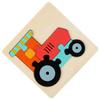 Dřevěné puzzle s vozidly, hračky, puzzle pro rané vzdělávání, interaktivní puzzle pro batolata, vzdělávací