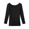 Gunze HOTMAGIC Sleeve Fluffy Long New Size LL (Hot Magic) 3/4 Innerwear, Cotton, 100% Cotton, Skin-Friendly! Sleeve, MH4646, Women's, Black,