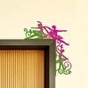 1pc Colorful Ballerina Decorative Wall Stickers - Adorn Door Corners and Frames, Charming Hanging Wall Art