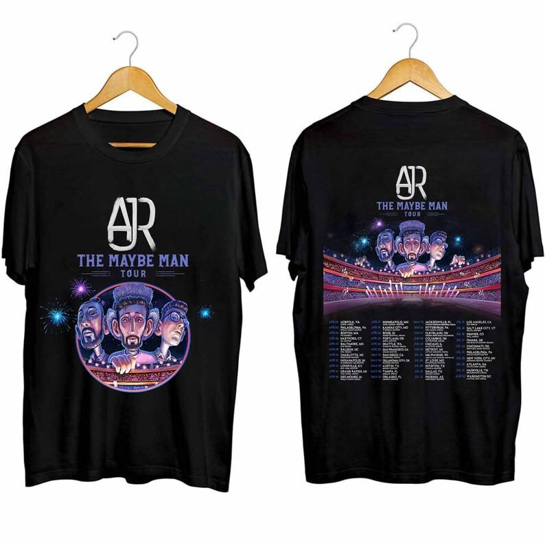 AJR Band The Maybe Man Tour 2024 Tour Black TShirt Gift Fans All Size Unisex T-Shirt S