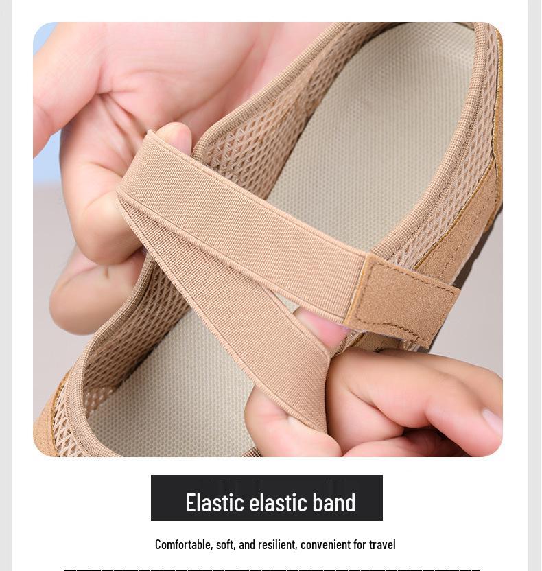 Zapatos Planos Mary Jane para Mujer Verano 2025 de Malla con Velcro - Zapatos Casuales Versátiles para Mamás