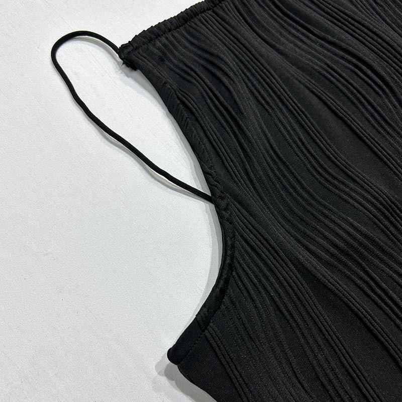 Sommer Damen Neckholder Ärmellos Schlank Lange Kleider