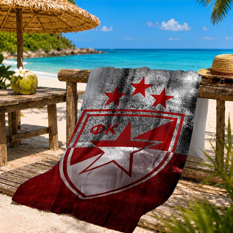 Crvena Zvezda Beach Towel, Quick-drying, Easy to Care for, Suitable for Both Fitness and Beach Vacations,Sports Essential