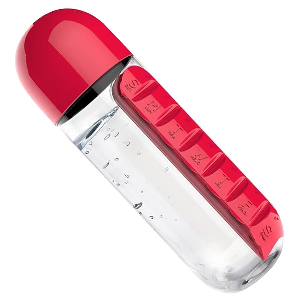 

600 мл 7 дней таблетка органайзер CUP спортивная бутылка для воды с ежедневной бутылкой 2 в 1