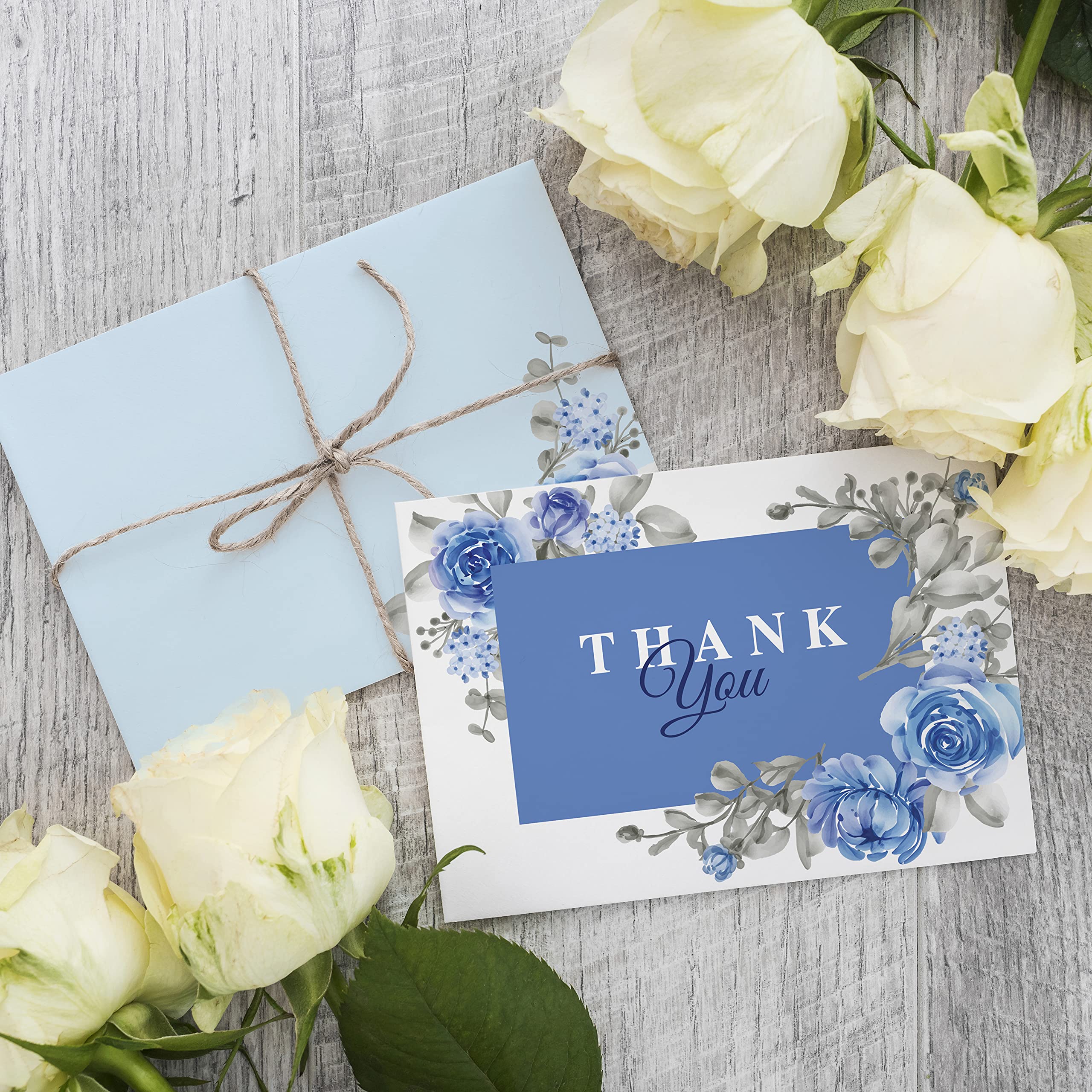 Clickedin Thank You Cards for Return Gifts, Stylish Floral Design, 48 Cards and Envelopes 48
