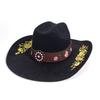 European, American and Western Cowboy Hat Retro British Style Men's and Women's Big Brimmed Top Hat Jazz Hat Fashion Gentleman's Felt Hat