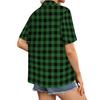 Women's Casual Loose Fit Short Sleeve Button Down Shirt with Collar Lightweight Summer Top for Outdoor Indoor Wear