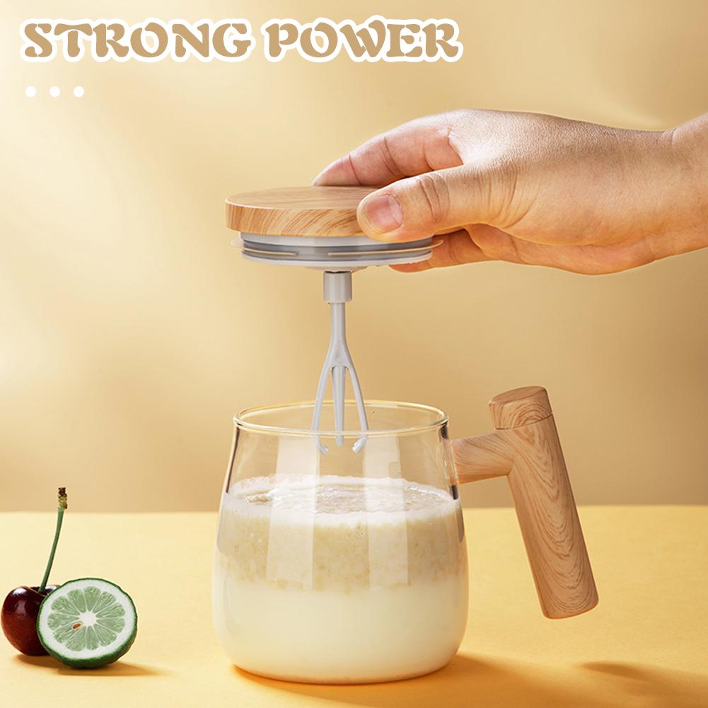 400ml Electric High Speed Mixing Coffee Cup Automatic Rotatble Mixing Mug Glass High Capacity Coffee Blending Cup For Home