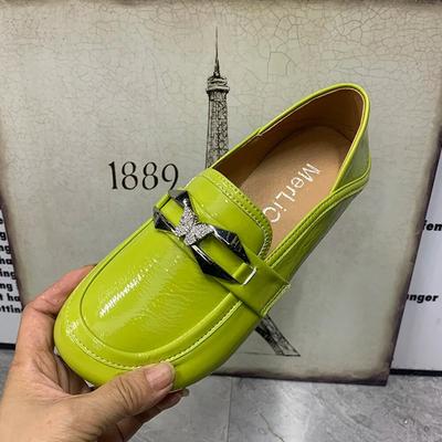 Fashion Women Flat Shoes Patent Leather Women Loafers Plus Size Casual Women Shoes Designer Female Mullers Antislip