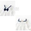 Long Sleeve 66cm Sailor Style Baby Clothes for Girls Short Sleeve Long Sleeve Romper One Piece Cute Outing Spring Summer Newborn Korean Clothes with