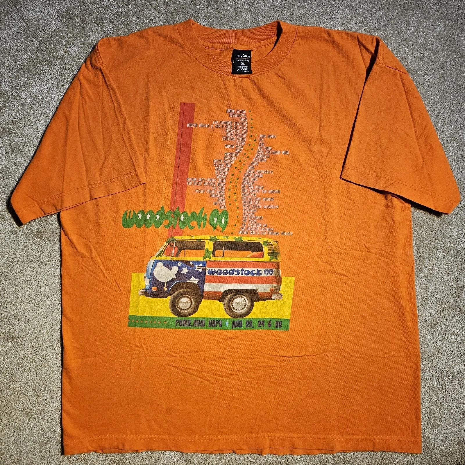 

Винтажная официальная футболка Woodstock 99 90-х Мужская XL Stoner Skate Grunge Y2k 2XL