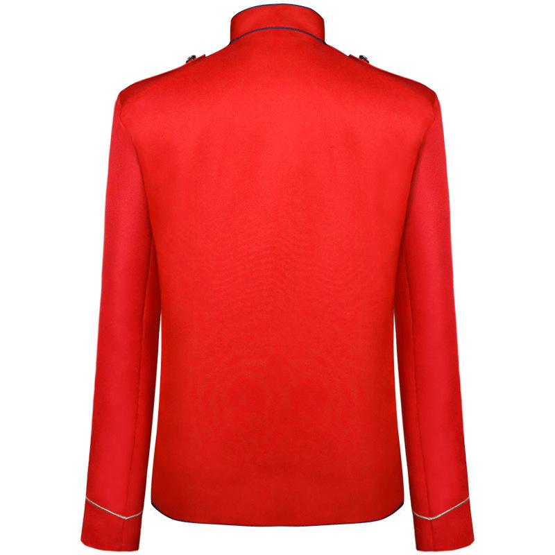 Men's Coat Jacket Gothic Embroidered Button Uniform Suit Outerwear Praty