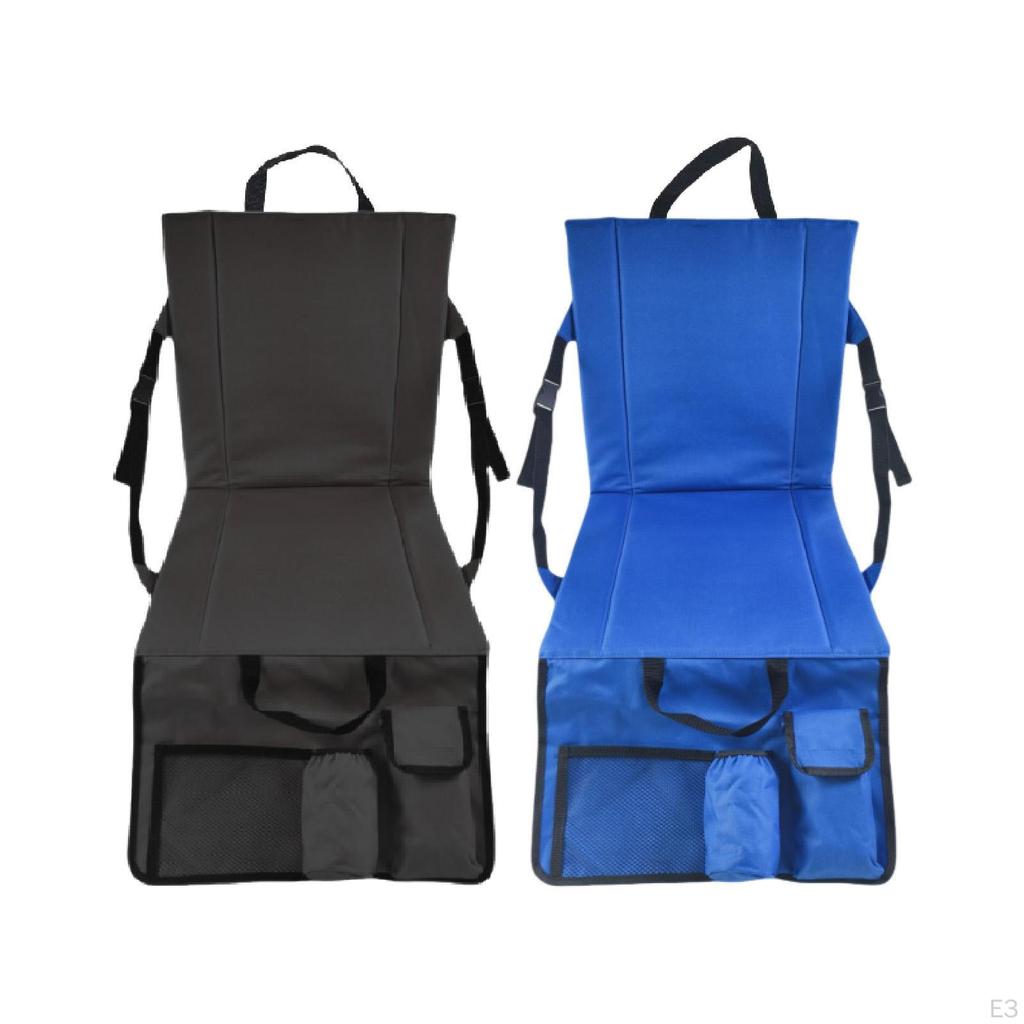 Foldable Seat Cushion Bleacher Pad Concerts Sit Mat Floor Chair with Backrest for Beach