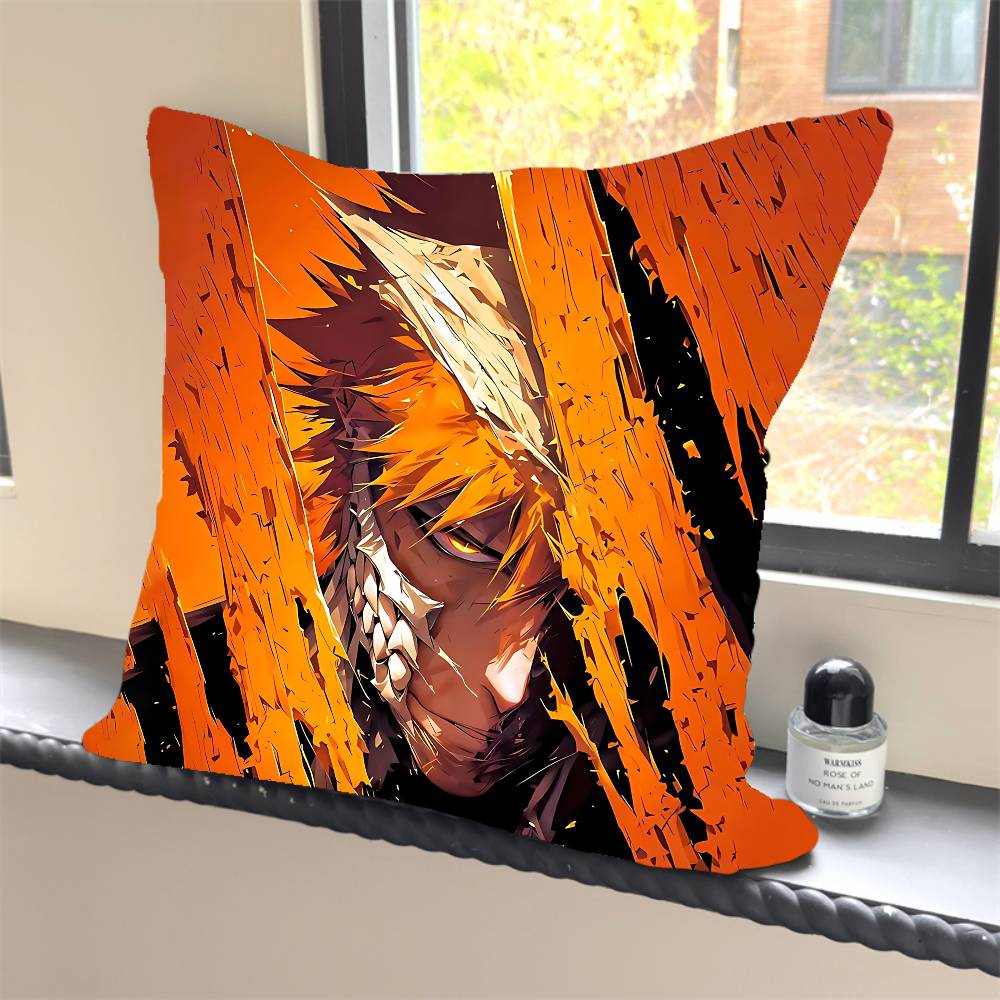 1PC A-Anime B-Bleach Character  Pillow Case Square  Bedroom Sofa Leisure Comfort Cushion Car Home Decoration Pillowcase 40x40