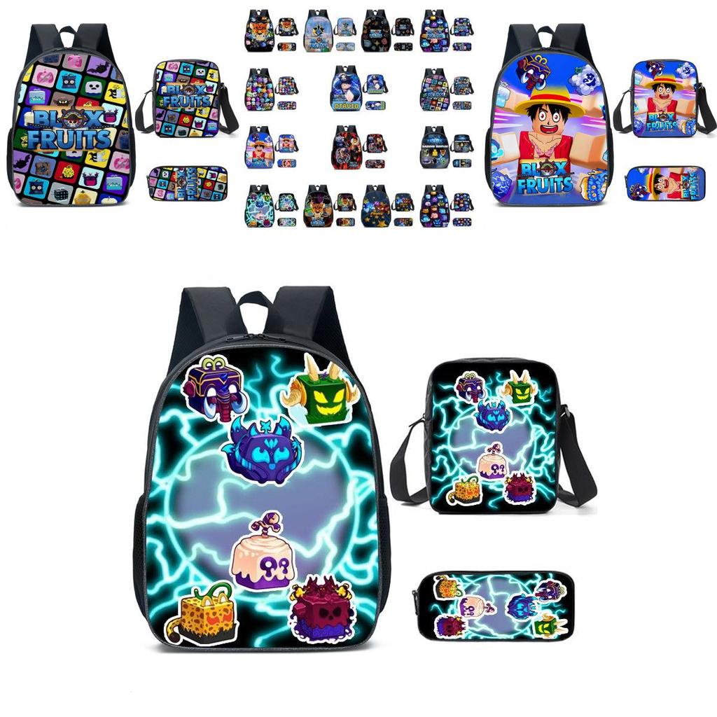 Lovely And Airy Roblox Blox Fruits Backpack For Kids In Grade 1-2