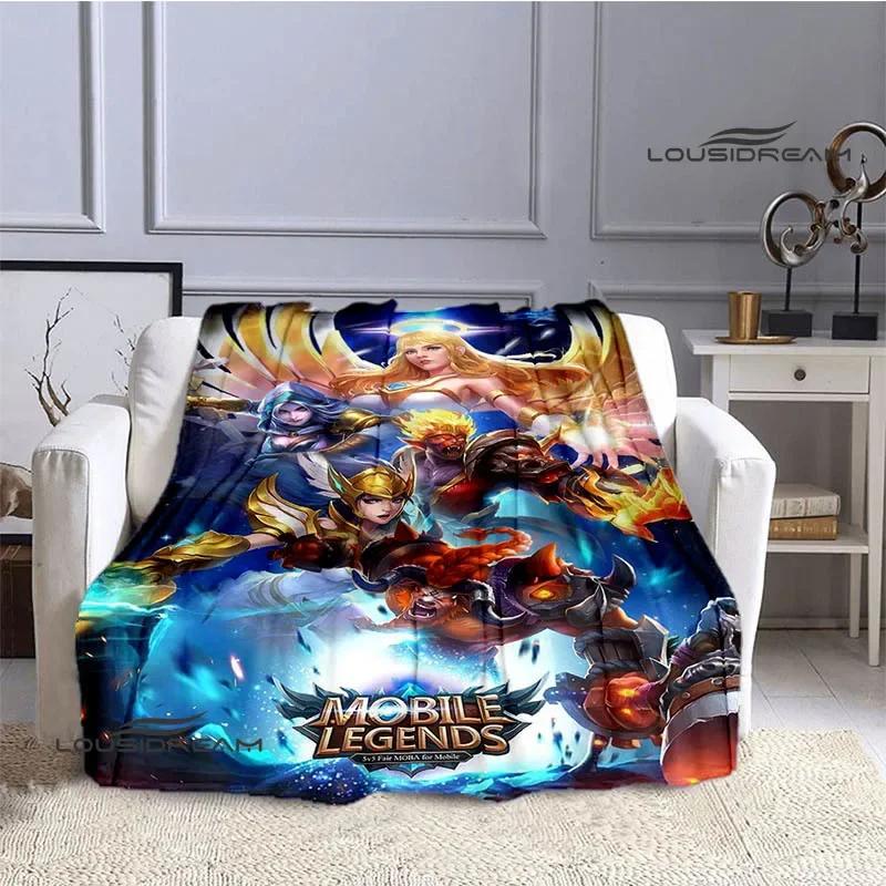 Mobile Legends Bang Bang Cartoon Printed Blankets Fashion Warm Flange Blanket Home Travel Blanket Bed Linings Birthday Gift