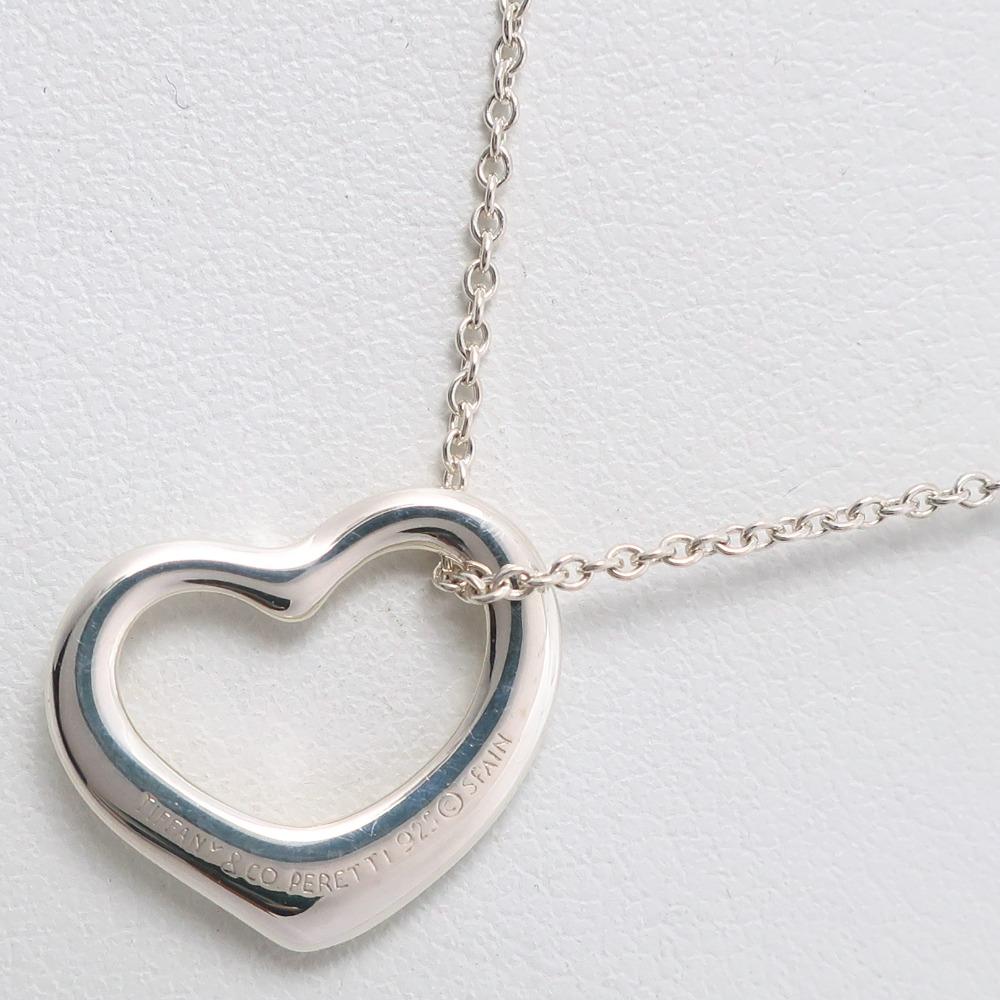 TIFFANY&Co. Open Heart Necklace Elsa Peretti Silver925 Heart 2.2g Women Used