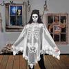 Lace Halloween Skull Shawl Womens Gift Props Loose Cape Party Costume Stage