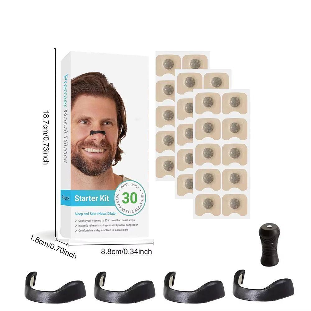 30 Pairs Stretchable Breathe Nasal Strips Hydrowoven Fabric Stop Snoring Nose Patch  Adult