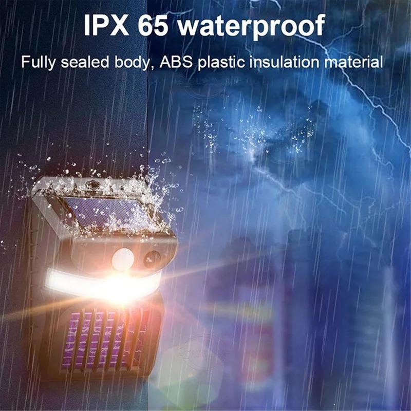 Anti Mosquito Solar Lights Outdoor Solar Security Lights Solar Motion Sensor IP65 Waterproof Lights Human body sensing can be clipped or hung on walls