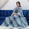 AB114 Middle Eastern Ethnic Style Sequin Burnout Abaya Evening Dress for Women