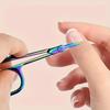1/2 pcs Precision Stainless Steel Cuticle Scissors - Comfort Grip, Easy-to-Use Nail Care Tool for Home & Salon Use