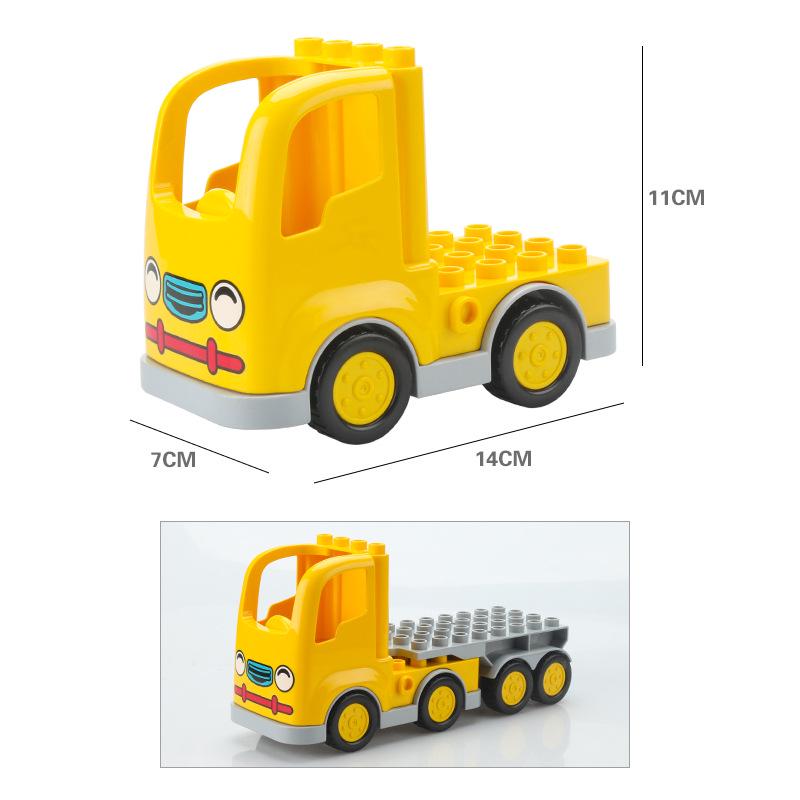 Yidu Large Particle Building Blocks: Motorcycle, Fire Truck, Airplane, Forklift Vehicle Toys