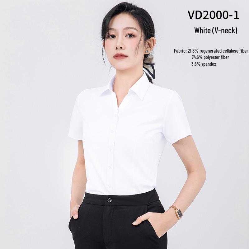 

Мужская дышащая влагоотводящая однотонная деловая рубашка с коротким рукавом из бамбукового волокна, не требующая глажки 37