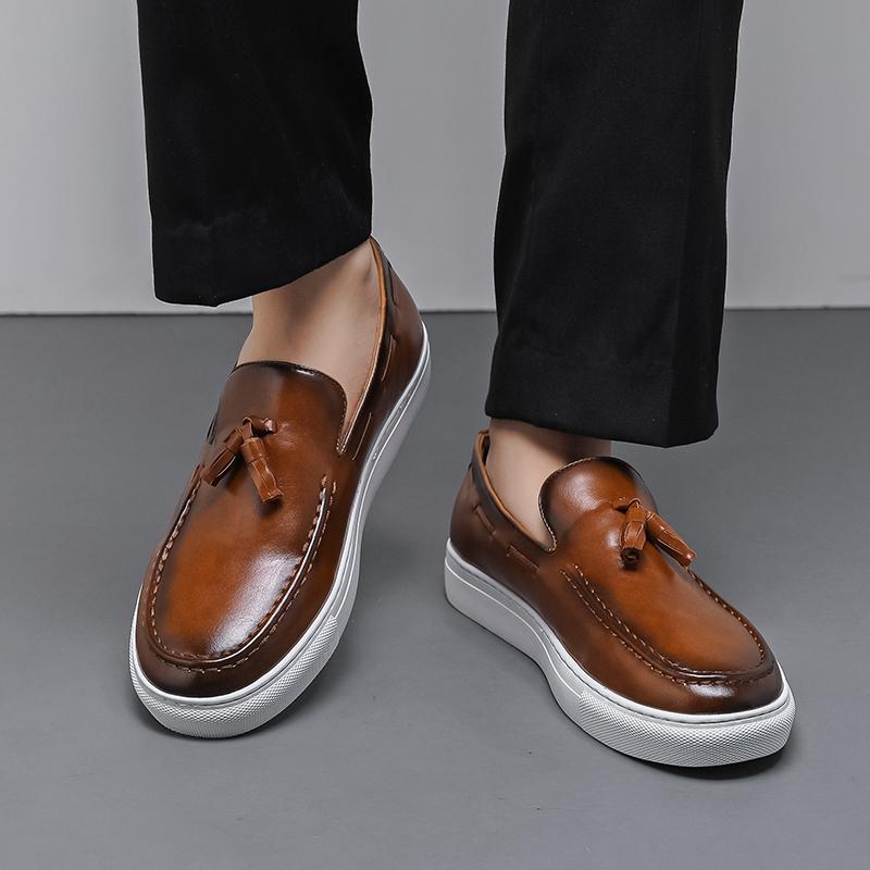 Casual Men's Leather Shoes Tassel Classic Style Business Leisure Daily  Party Plus Size 38-48 Casual Sports Shoes HOT
