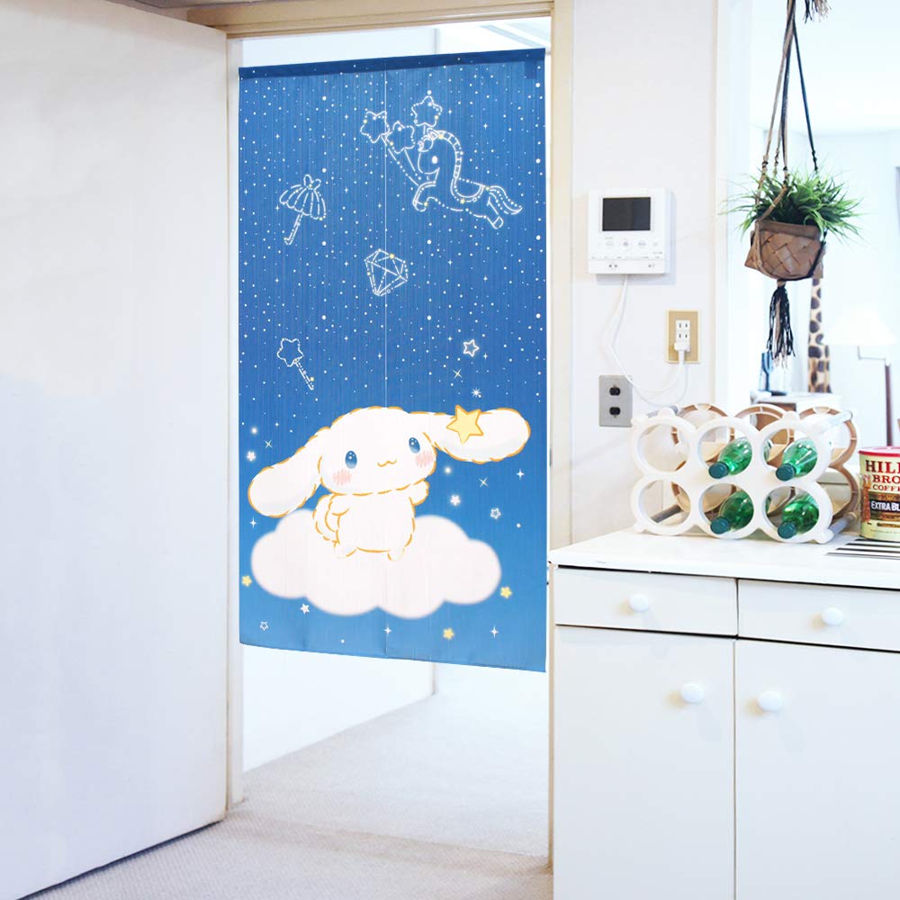 Noren Kobo Cinnamoroll Interior Goods Miscellaneous Goods Noren Tapestry Poster Width 85 x Length 150cm Sanrio Characters Night Sky 11886