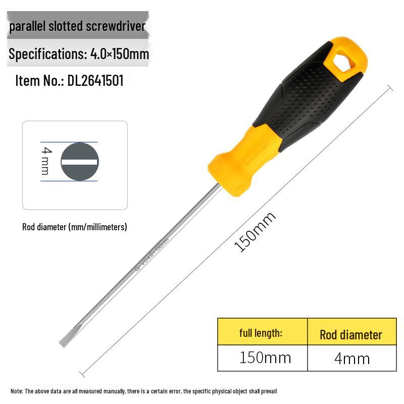 Deli Industrial Grade Slotted Screwdriver: Household Tool