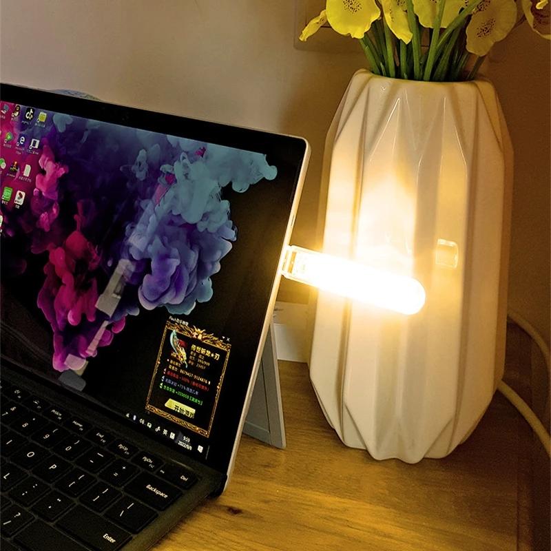 Mini USB Book Light Portable USB LED Lamp Touch Switch Night Light 5V Ultra Bright Reading Lamp For Power Bank Camping PC Laptop