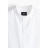 H M Regular Fit Stand Collar sHirt wHite