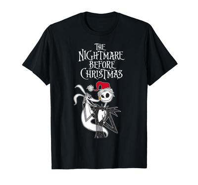 Camiseta Disney The Nightmare Before Christmas Skellington e Zero