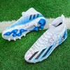 High-top Football Shoes Men's Children's Broken Nails and Long Nails Artificial Grass Student Training Leather Feet Youth Ball Sneakers