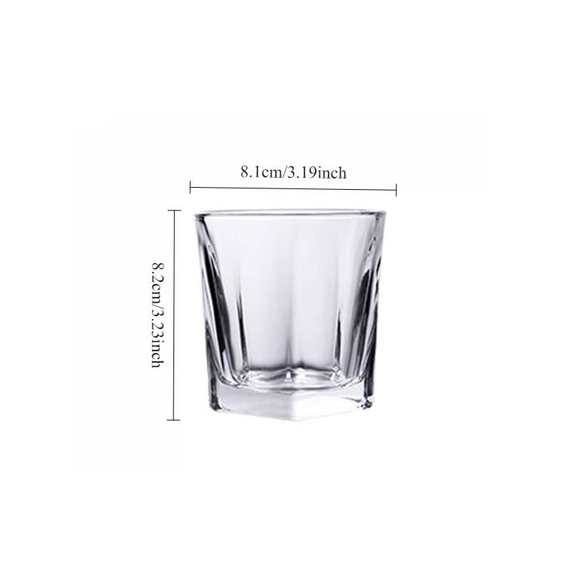 

270ml/300ml/370ml 1pcs Outdoor Picnic Cocktail Glass Elegant Thick Bottomed Wine Glass Modern Pentagon Bottomed Whiskey Glass 1pcs