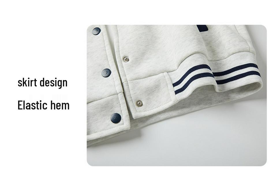 Girls' Spring/Autumn 2026 Casual Baseball Jacket - Stylish Medium & Large Children's Top Trendy Wear