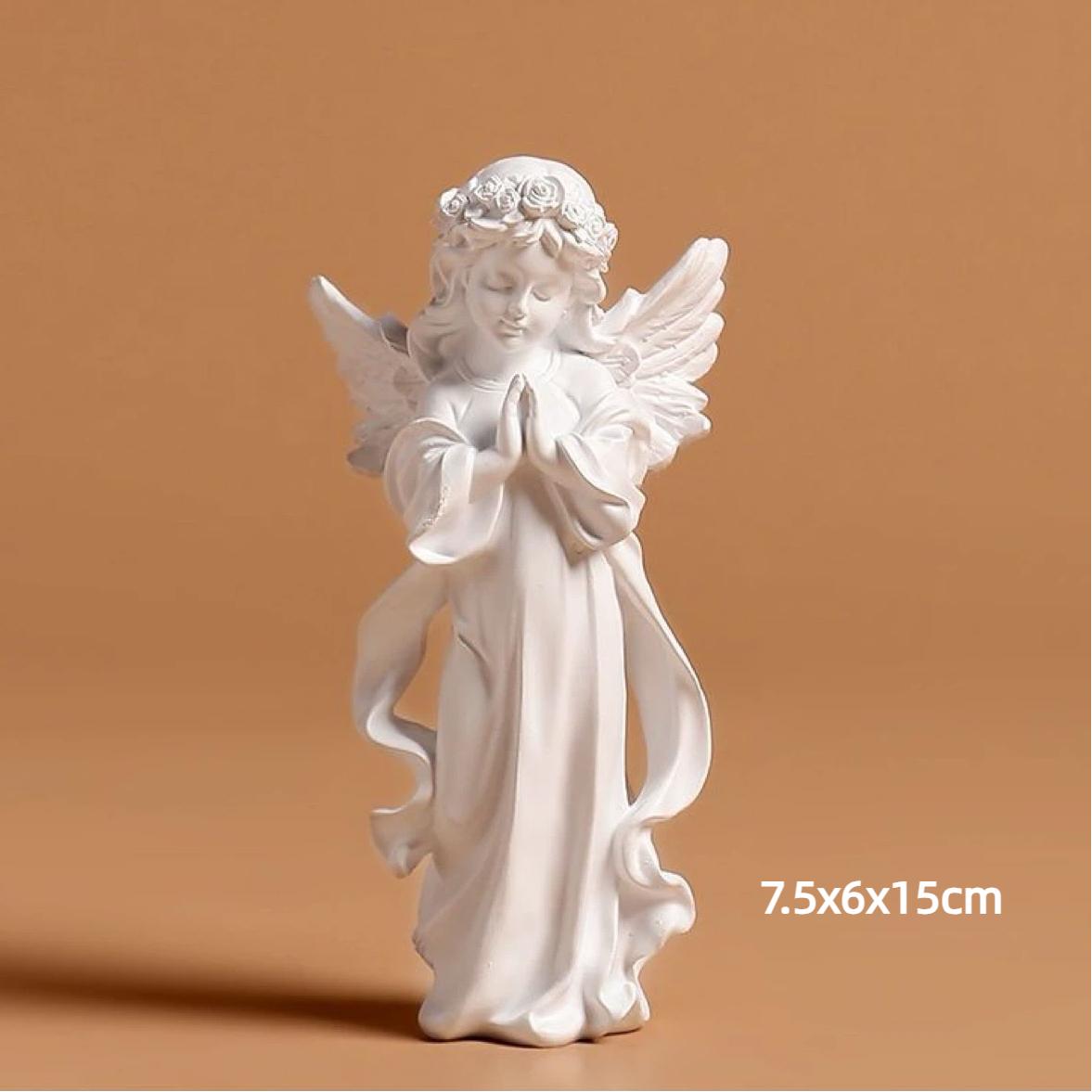 

Nordic Creative Resin Angel Figurine, Modern Angel Sculpture Decorative Desktop Ornament S