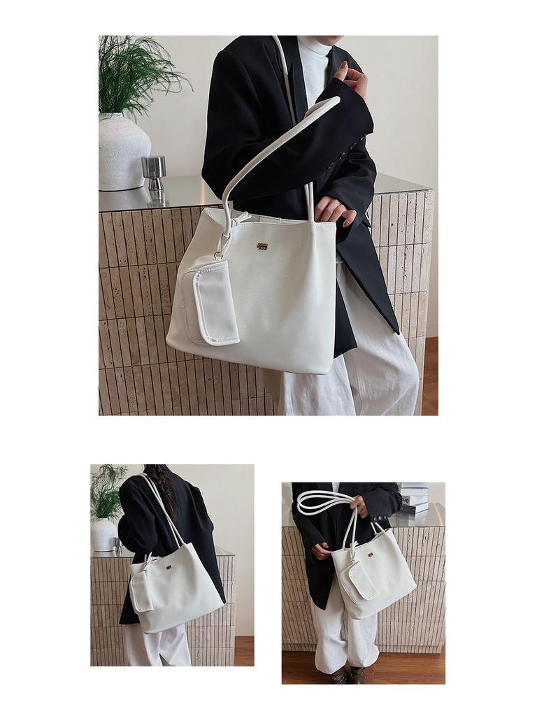 Retro Tragetasche mit großem Fassungsvermögen - Vielseitige, lässige Schultertasche für Damen