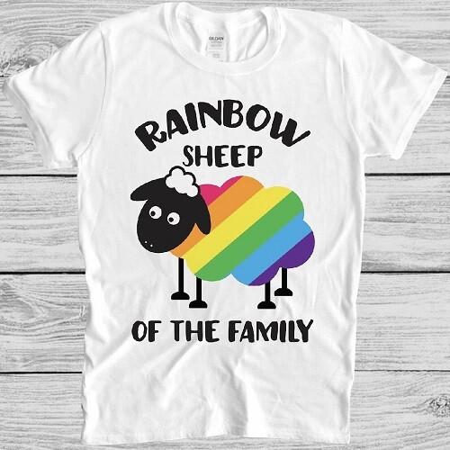Rainbow Sheep Of The Family T Shirt Lgbt Gay Pride Lesbian Soho Cool Tee M219