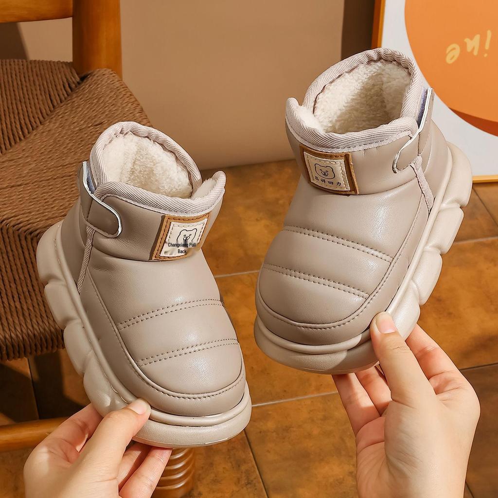 New Autumn/Winter Non-Slip Warm Snow Boots for Kids & Parents - Cute Short Boots for Medium to Large Children