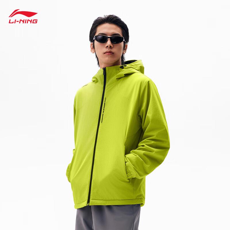 Li-Ning Men s Fleece Lined Water-Repellent Hooded Jacket 3XL