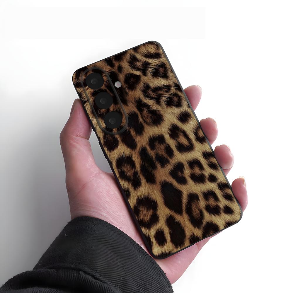 Luxurious Leopard Print Phone Case For Samsung A25 A13 A33 5G A54 A36 A35 A56 A52 A14 Shockproof Soft Cover