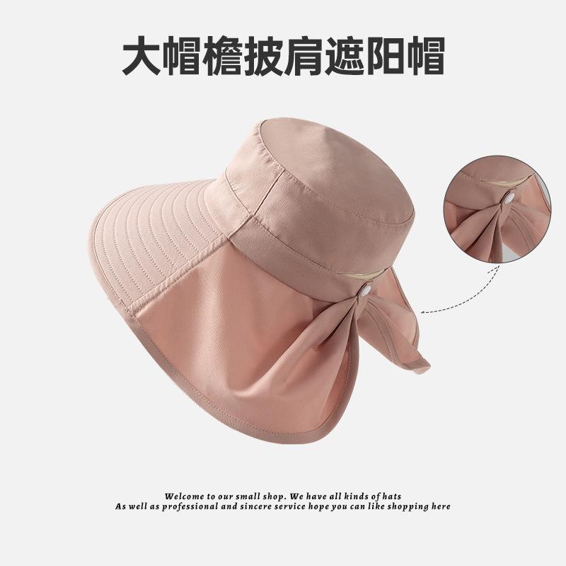 Summer Shawl Bucket Hat Hat Sun Hat Women Sun Protection Cycling Sun Protection Sun Hat Big Brim Face Covering Mountaineering Hat