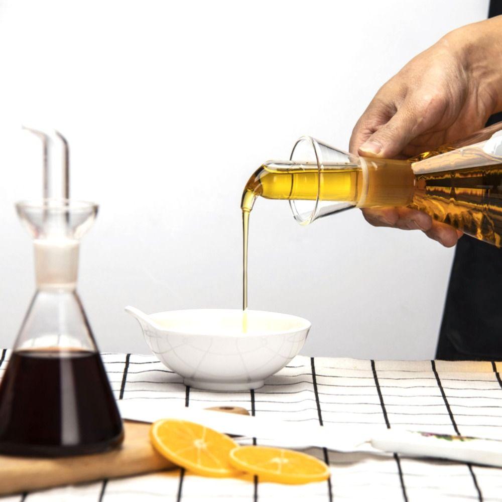 Creative Cruet Pourer Glass Condiment Container Easy To Clean Kitchen Supplies  Cooking