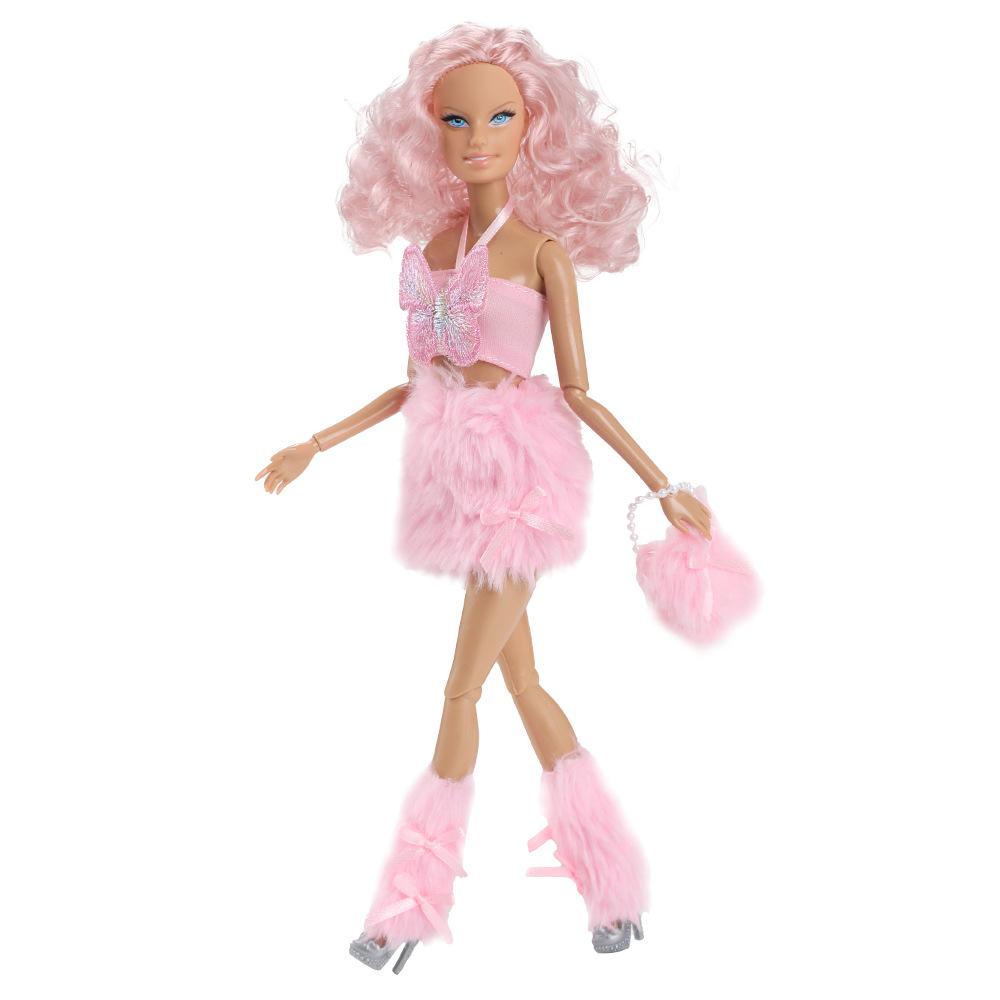 Europe 30cm Babi Princess Doll Toys 1/6 BJD Doll Joints Movable Fashion Plush Clothes Set Butterfly Decoration DIY Dress Up