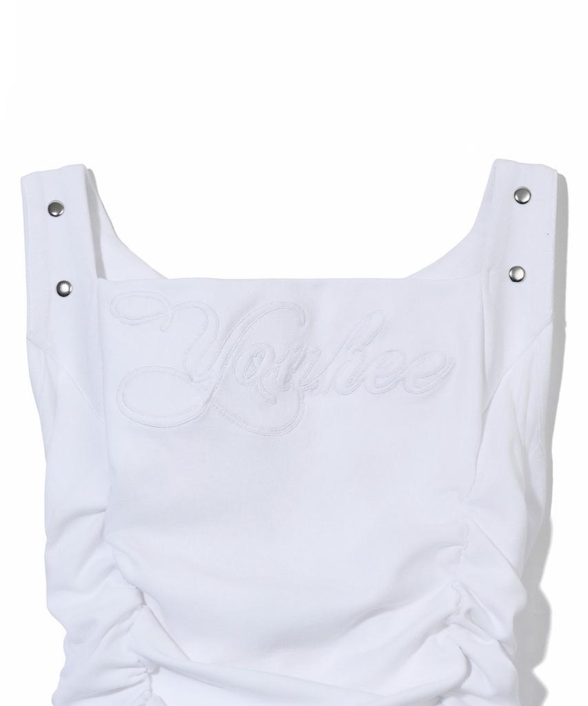 YOUHEE Halter Hoodie Sleeveless_White