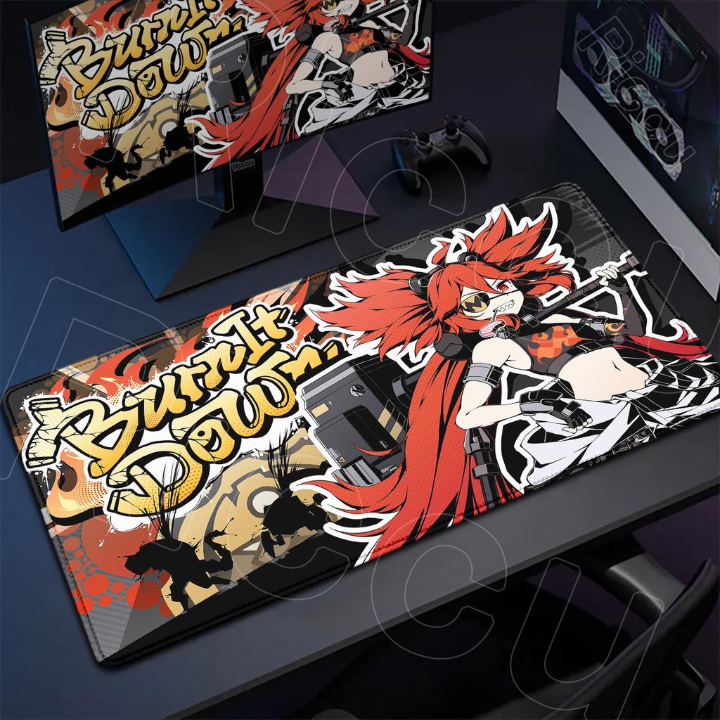 Large Laptop Gaming Zenless Zone Zero Mouse Pad xmm Stitch Edge Thicken Playmat Kawaii Ellen Joe Speed Keyboard Table Mats