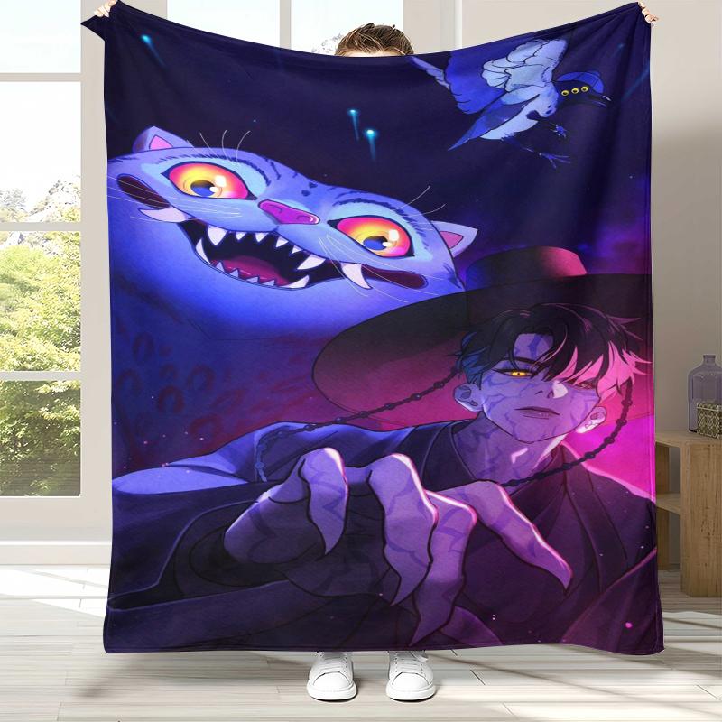 K-Pop Demon Hunters Golden Saja Boys Coperta di Flanella, Coperta in Peluche Ultra Morbida e Calda per Casa Camera da Letto Letto Divano Copertura Ufficio Picnic